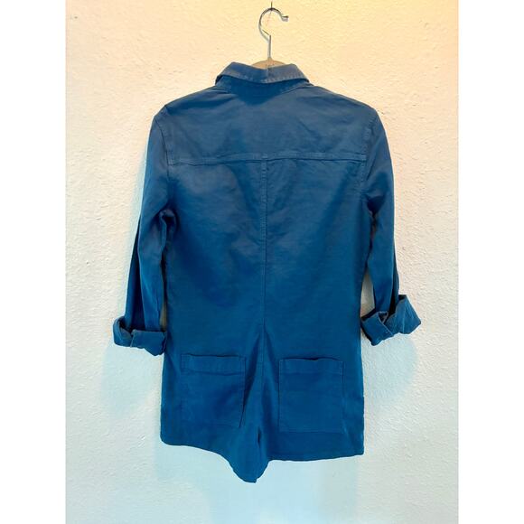 Frank & Eileen Ireland Playsuit Romper Blue Cotton Linen XS - Picture 6 of 6